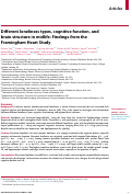 Cover page: Different loneliness types, cognitive function, and brain structure in midlife: Findings from the Framingham Heart Study