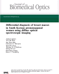 Cover page: Differential diagnosis of breast masses in South Korean premenopausal women using diffuse optical spectroscopic imaging