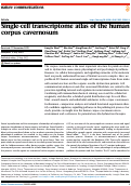 Cover page: Single-cell transcriptome atlas of the human corpus cavernosum