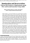 Cover page: Immigration and Incarceration: Patterns and Predictors of Imprisonment among First- and Second-Generation Young Adults