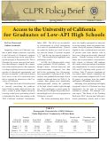 Cover page: Access to the University of California for Graduates of Low-API High Schools