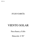 Cover page: Viento Solar