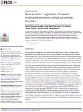 Cover page: Beta-arrestin 1 regulation of reward-motivated behaviors and glutamatergic function