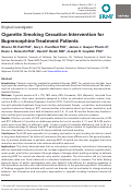 Cover page: Cigarette Smoking Cessation Intervention for Buprenorphine Treatment Patients