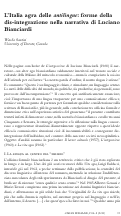 Cover page: L’Italia agra delle antilingue: forme della dis-integrazione nella narrativa di Luciano Bianciardi