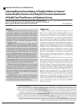 Cover page: Listening Beyond Auscultating: A Quality Initiative to Improve Communication Scores in the Hospital Consumer Assessment of Health Care Practitioners and Systems Survey
