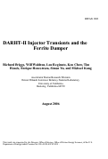 Cover page: DARHT-II Injector Transients and the Ferrite Damper