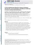 Cover page: A trial of alemtuzumab adjunctive therapy in allogeneic hematopoietic cell transplantation with minimal conditioning for severe combined immunodeficiency