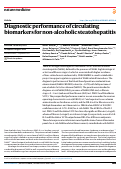 Cover page: Diagnostic performance of circulating biomarkers for non-alcoholic steatohepatitis.
