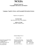 Cover page: Language, Cognitive Science, and Geographic Information Systems (90-10)