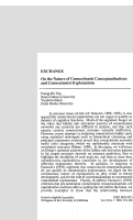 Cover page: On the Nature of Connectionist Conceptualizations and Connectionist Explanations