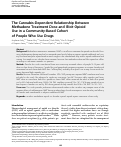 Cover page: The Cannabis-Dependent Relationship Between Methadone Treatment Dose and Illicit Opioid Use in a Community-Based Cohort of People Who Use Drugs.