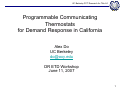 Cover page: Programmable Communicating Thermostats for Demand Response in California