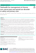 Cover page: Telehealth for management of chronic non-cancer pain and opioid use disorder in safety net primary care.