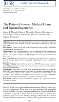 Cover page: The Patient‐Centered Medical Home and Patient Experience
