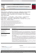 Cover page: Extra-coronary calcification (aortic valve calcification, mitral annular calcification, aortic valve ring calcification and thoracic aortic calcification) in HIV seropositive and seronegative men: Multicenter AIDS Cohort Study
