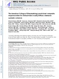 Cover page: The American College of Rheumatology Provisional Composite Response Index for Clinical Trials in Early Diffuse Cutaneous Systemic Sclerosis