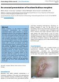 Cover page: An unusual presentation of localized bullous morphea