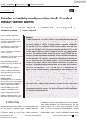 Cover page: Circadian rest‐activity misalignment in critically ill medical intensive care unit patients
