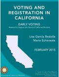 Cover page: Voting and Registration in California: Early Voting