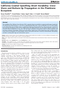 Cover page: California Coastal Upwelling Onset Variability: Cross-Shore and Bottom-Up Propagation in the Planktonic Ecosystem