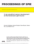 Cover page: X-ray wavefront sensor development at the Advanced Light Source