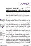 Cover page: Pulling at the heart: COVID-19, race/ethnicity and ongoing disparities