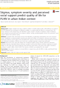 Cover page: Stigmas, symptom severity and perceived social support predict quality of life for PLHIV in urban Indian context