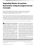 Cover page: Upgrading Marine Ecosystem Restoration Using Ecological‐Social Concepts