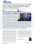 Cover page: Psilocybin-Assisted Group Therapy and Attachment: Observed Reduction in Attachment Anxiety and Influences of Attachment Insecurity on the Psilocybin Experience