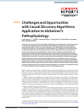 Cover page: Challenges and Opportunities with Causal Discovery Algorithms: Application to Alzheimer’s Pathophysiology