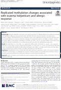Cover page: Replicated methylation changes associated with eczema herpeticum and allergic response