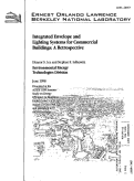 Cover page: Integrated envelope and lighting systems for commercial buildings: a retrospective