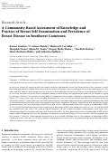 Cover page: A Community-Based Assessment of Knowledge and Practice of Breast Self-Examination and Prevalence of Breast Disease in Southwest Cameroon.