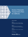 Cover page: Review of Statewide Transportation Plans for California