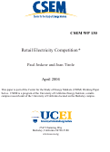 Cover page: Retail Electricity Competition