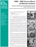 Cover page of 1999-2001 Activity Report and Research Summary