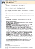 Cover page: Pain as a Risk Factor for Disability or Death