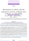 Cover page: Mechanisms by which early-life experiences promote enduring stress resilience or vulnerability