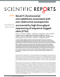 Cover page: Novel Y-chromosomal microdeletions associated with non-obstructive azoospermia uncovered by high throughput sequencing of sequence-tagged sites (STSs)