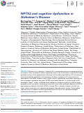 Cover page: NPTX2 and cognitive dysfunction in Alzheimer’s Disease
