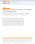 Cover page: Evolutionary instability of CUG-Leu in the genetic code of budding yeasts