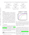 Cover page: An Empirical Study of Cycle Toggling Based Laplacian Solvers