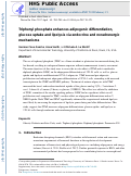 Cover page: Triphenyl phosphate enhances adipogenic differentiation, glucose uptake and lipolysis via endocrine and noradrenergic mechanisms