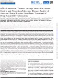 Cover page: Official American Thoracic Society/Centers for Disease Control and Prevention/Infectious Diseases Society of America Clinical Practice Guidelines: Treatment of Drug-Susceptible Tuberculosis