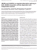 Cover page: JMJD6 and U2AF65 co-regulate alternative splicing in both JMJD6 enzymatic activity dependent and independent manner