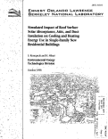 Cover page: Simulated Impact of Roof Surface Solar Absorptance, Attic, and Duct Insulation, and Duct Insulation on Cooling and Heating Energy Use in Single-Family Residential Buildings