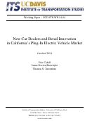 Cover page: New Car Dealers and Retail Innovation in California’s Plug-In Electric Vehicle Market