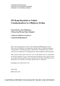 Cover page: ITS Band Roadside to Vehicle Communications in a Highway Setting
