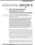 Cover page: Serum pharmacodynamic biomarkers for chronic corticosteroid treatment of children.